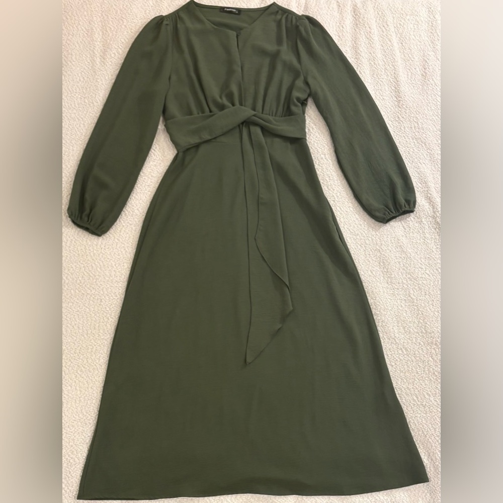 Fashion (Amazon) Olive Long Sleeve Dress